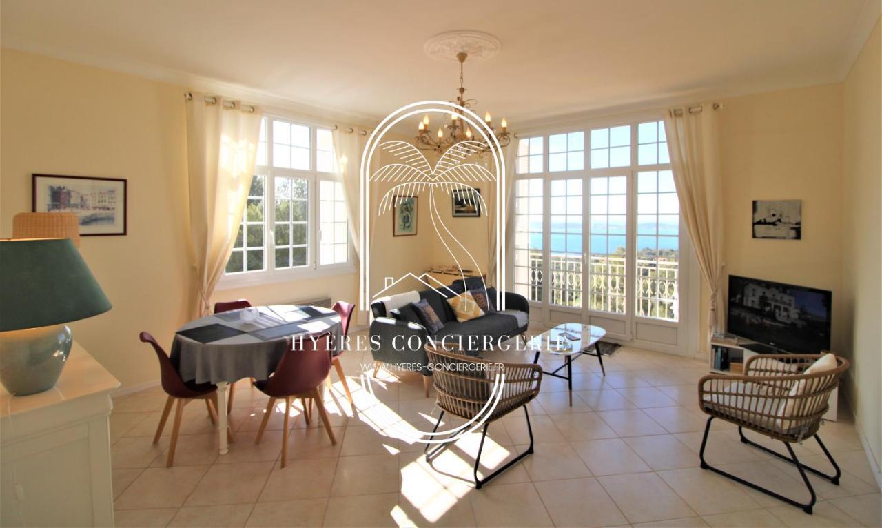 Apartamento T3 Standing-Splendide Vue Mer - Piscine Parking By Hc Hyères Exterior foto